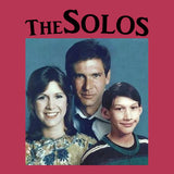 Funny Retro Vintage THE SOLOS Graphic Tee, Star Wars Sitcom Parody-Unisex style premium quality ringspun cotton tee. Soft and comfortable Bella+Canvas shirt with a standard retail fit. Made to order. Free shipping from the USA. Funny 80s 90s kid 1980s 1990s TV retro vintage y2k sitcom family portrait hans solo kylo ren princess leia television parody womens ladies juniors shirt gift-2XL-Heather Raspberry-