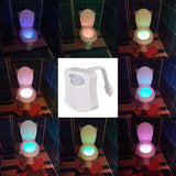 LED Toilet Night Light with Motion Detector and 9 Color Settings-This simple to install device lights up the inside of your toilet at night, helping to prevent accidents. Can be set to cycle between or hold 8 different colors and has a motion sensor that works up to approximately 3 meters. Free shipping. FCC, RoHS, ce, EMC and CCC compliant. 1 year manufacturer's warranty.-