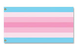 Transfeminine Pride Flag, Custom LGBTQIA Trans-Feminine Transgender-Transfeminine Pride Flag. High quality indoor / outdoor pole flag, professionally made in the USA in your choice of size & style. Single or double sided, grommets or pole sleeve / pocket. Fully customizable. – Trans Feminine, Transgender LGBTQIA LGBTQ LGBT GLBT Intersex Nonbinary Rights Equlity Protest March Festival-2 ft x 1 ft-Standard-Grommets-