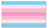 Transfeminine Pride Flag, Custom LGBTQIA Trans-Feminine Transgender-Transfeminine Pride Flag. High quality indoor / outdoor pole flag, professionally made in the USA in your choice of size & style. Single or double sided, grommets or pole sleeve / pocket. Fully customizable. – Trans Feminine, Transgender LGBTQIA LGBTQ LGBT GLBT Intersex Nonbinary Rights Equlity Protest March Festival-5 ft x 3 ft-Standard-Grommets-