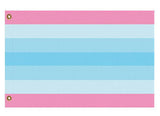 Transmasculine Pride Flag - Custom LGBTQIA Trans Pride - 1x2, 2x3, 3x5-Transmasculine Pride Flag. High quality indoor / outdoor pole flag, professionally made in the USA in your choice of size & style. Single or double sided, grommets or pole sleeve / pocket. Fully customizable. – Trans Masculine, Transgender LGBTQIA LGBTQI LGBTQ LGBT GLBT Intersex Nonbinary Rights Equlity Protest March Festival-3 ft x 2 ft-Standard-Grommets-