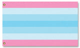 Transmasculine Pride Flag - Custom LGBTQIA Trans Pride - 1x2, 2x3, 3x5-Transmasculine Pride Flag. High quality indoor / outdoor pole flag, professionally made in the USA in your choice of size & style. Single or double sided, grommets or pole sleeve / pocket. Fully customizable. – Trans Masculine, Transgender LGBTQIA LGBTQI LGBTQ LGBT GLBT Intersex Nonbinary Rights Equlity Protest March Festival-5 ft x 3 ft-Standard-Grommets-