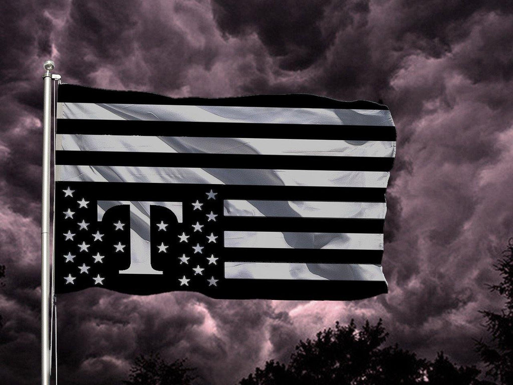 Trumped USA Distress Flag - Patriotic Anti-Trump Protest Pole Banner-Patriotic Trumped America USA in Distress Protest Flag - Upside down American flag with Trump's golden T supplanting all but the 30 stars . Available in red, white & blue or black & gray. 2x1ft / 1x2ft, 3x2ft / 2x3ft, 5x3ft / 3x5ft or custom, RESIST Trump, Anti-Trump Anti-Fascist Resistance, Antifa Criminal Dictator-