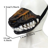 -High quality latex doberman snout half mask. One size fits most, attaches with elastic strap. See measurements in images. Free shipping from abroad with average delivery to the US in 2-3 weeks. Halloween costume cosplay aggressive dog mask hellhound moving mouth funny scary furry animal costume roleplay accessory-