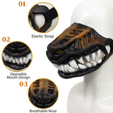-High quality latex doberman snout half mask. One size fits most, attaches with elastic strap. See measurements in images. Free shipping from abroad with average delivery to the US in 2-3 weeks. Halloween costume cosplay aggressive dog mask hellhound moving mouth funny scary furry animal costume roleplay accessory-