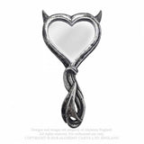 Devil Heart Hand Mirror, Alchemy Gothic - Double-sided Magnifying Goth-