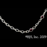 -Sterling Silver-Genuine Garnet-
