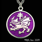 -Sterling Silver-Amethyst-24" Stainless Steel Rope Chain-