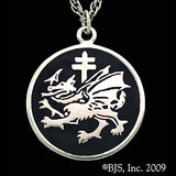 -Sterling Silver-Black Onyx-24" Stainless Steel Rope Chain-