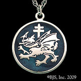 -Sterling Silver-Peacock-24" Stainless Steel Rope Chain-