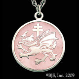 -Sterling Silver-Pink-24" Stainless Steel Rope Chain-