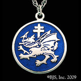 -Sterling Silver-Sapphire-24" Stainless Steel Rope Chain-
