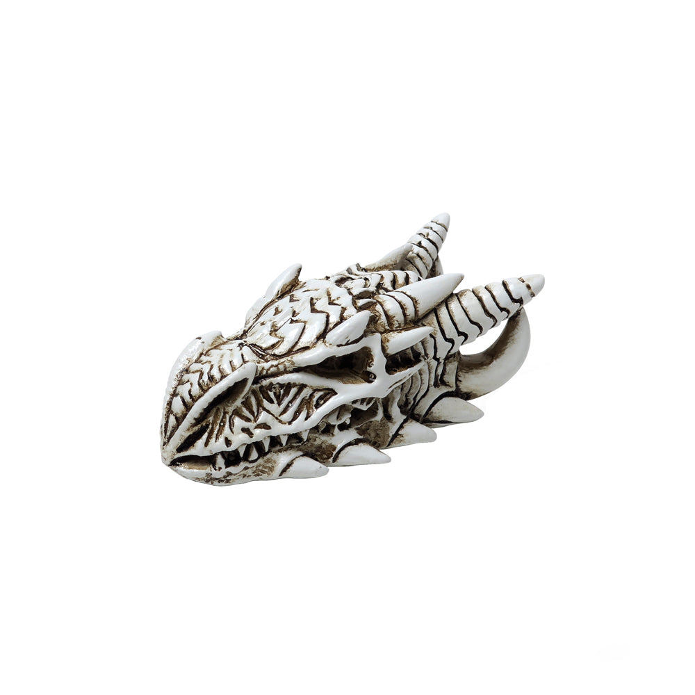 Dragon Skull Miniature, Alchemy Gothic, Vault Resin Giftware Talisman-High quality miniature resin dragon skull by Alchemy Gothic. Hand painted with intricate detail. Making them the perfect gift for a loved one or a talisman to treasure! Measure 2.2cm / 0.87in x 2.6cm / 1.02in x 5.7cm / 2.24in, weight: 25g / 0.88oz Genuine Alchemy Product - Brand New in Packaging. -