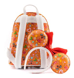 DISNEY Loungefly Minnie Mouse Gingerbread Mini Backpack and Headband Set-Limited edition Disney Christmas themed Gingerbread Minnie Mouse faux leather mini backpack with headband holder and matching headband. 9x10x4.5in, Suitable for both kids and adults with adjustable straps. Genuine Loungefly, officially licensed Disney acc-