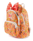 DISNEY Loungefly Minnie Mouse Gingerbread Mini Backpack and Headband Set-Limited edition Disney Christmas themed Gingerbread Minnie Mouse faux leather mini backpack with headband holder and matching headband. 9x10x4.5in, Suitable for both kids and adults with adjustable straps. Genuine Loungefly, officially licensed Disney acc-