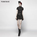 Gothic Militia Shirt, Punk Rave Gothic Women's Military Fashion Top-