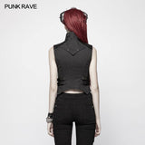 Vulturia Vest Top, Punk Rave Gothic Women's Post-Apocalyptic Warrior -