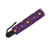 Wizard Star Pattern Automatic Umbrella, Compact Standard or Anti-UV-High quality compact automatic umbrella with automatic open and close system. Sturdy and well constructed. Standard or heavy duty anti-UV versions available. Waterproof polyester pongee with colorfast and fade resistant design. Unique retro vintage magic tattoo fortune teller cartoon wizard star design.-