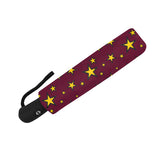 Wizard Star Pattern Automatic Umbrella, Compact Standard or Anti-UV-High quality compact automatic umbrella with automatic open and close system. Sturdy and well constructed. Standard or heavy duty anti-UV versions available. Waterproof polyester pongee with colorfast and fade resistant design. Unique retro vintage magic tattoo fortune teller cartoon wizard star design.-