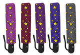 Wizard Star Pattern Automatic Umbrella, Compact Standard or Anti-UV-High quality compact automatic umbrella with automatic open and close system. Sturdy and well constructed. Standard or heavy duty anti-UV versions available. Waterproof polyester pongee with colorfast and fade resistant design. Unique retro vintage magic tattoo fortune teller cartoon wizard star design.-