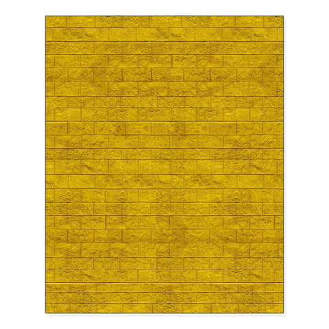 Yellow Brick Road Floor Mat / Runner, Wizard of Oz Fantasy Floor Decor-Convention quality low profile, thin style floor mat. Durable non-woven polyester fiber top, non-slip rubber backing. Easily trimmed. Customization and other sizes by request. Ships from the USA. Photorealistic textured gold brick fantasy event party hall aisle runner Wizard of Oz theater production prop.-96 x 96 inches-