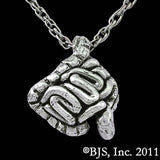 -White Bronze-24" Rhodium Plated Chain-