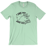 -Soft, comfortable mens/unisex style Airlume combed and ring-spun cotton shirt. Made-to-order and shipped form the USA. Funny dirty naughty bbq barbeque bar-b-que barbecue pork sex joke butt rubbed pig piggy t-shirt boyfriend gift -Mint-Small (S)-