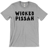 Funny WICKED PISSAH Tee, Mens/Unisex Adult Sizes, Shipped from the USA-Soft airlume cotton standard fit t-shirt with short sleeves and crew neck. - Boston Mass New England Massachusetts New Hampshire Rhode Island Maine Vermont Connecticut MA NH RI MN VT CT aweome regionalism saying slang townie chowda head masshole sox celtics bruins huskies revolution patriots black wolves fan smaht -M-Athletic Heather-