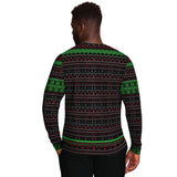 -Funny all-over-print unisex sweatshirt made of soft and comfortable cotton/polyester/spandex blend with brushed fleece interior. Each panel is individually printed, cut and sewn to ensure a flawless graphic that won't crack or peel. Mens womens Christmas pullover jumper ugly sweater print funny anime joke japanophile-