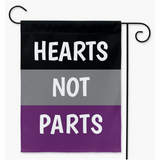-100% poly poplin-canvas fabric, wash on gentle, hang to dry.12x18" , 18x27" or 24x36" - single or double sided. Flag hanger / stand not included.Made in and shipped from the USA. Asexual LGBTQ LGBTQIA LGBTQX Ace Queer Pride Trans Transgender Nonbinary Love is Love Garden Flag Rights Equality Protest We Say Gay -Double-24.5x32.125 inch-
