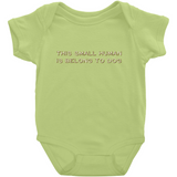-High quality Rabbit Skins infant snap bodysuit. Solid colors are 100% combed ringspun cotton, heather colors are 90/10 combed ringspun cotton and polyester. Double-needle ribbed bindings, 3 snap closure. Shipped from the USA. Funny one piece unisex baby snapsuit creeper crawler dogs doggie puppy woof you-Key Lime-NB-