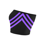 -2.61oz milk fiber bandeau top, stylish and fashion fit. Distressed (in print) retro 'Freddy' stripe pattern. Made from comfortable 95% polyester & 5% spandex. Soft, stretchy, lightweight and quick drying. LGBT LGBTQ LGBTQX LGBTQIA+ anarchist anti-fascist antifa pride trans transgender nonbinary unisex tube top tanktop-