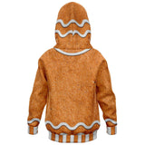 Gingerbread Man Costume Hoodie - Infant, Toddler & Kids / Youth Sizes-Fun and festive Christmas holiday Gingerbread Man Costume Hoodie unisex infant, toddler & youth size polyester hooded sweatshirt with detailed high definition classic costume print and kangaroo pocket. XS, Small, Medium, Large, XL. Made-to-order. 2 weeks to USA. Cute, comfortable casual Christmas cookie cosplay jumper.-