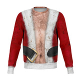 -Funny all-over-print unisex sweatshirt made of soft and comfortable cotton/polyester/spandex blend with brushed fleece interior. Each panel is individually printed, cut and sewn to ensure a flawless graphic that won't crack or peel. Mens womens Christmas all over print AOP novelty joke naughty humor xmas jumper costume-