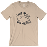 -Soft, comfortable mens/unisex style Airlume combed and ring-spun cotton shirt. Made-to-order and shipped form the USA. Funny dirty naughty bbq barbeque bar-b-que barbecue pork sex joke butt rubbed pig piggy t-shirt boyfriend gift -Tan-Small (S)-
