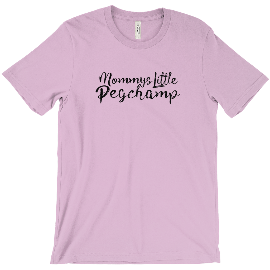 -Soft, comfortable mens/unisex Airlume combed and ring-spun cotton tee. Made-to-order and shipped from the USA. Funny dirty naughty my little pogchamp pegging meme peg sex sexual male anal stimulation pleasure bottoming bottom kinky feminization sissification public humiliation fetish kink humor ass butt stuff gag gift-Heather Prism Lilac-Small (S)-