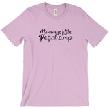 -Soft, comfortable mens/unisex Airlume combed and ring-spun cotton tee. Made-to-order and shipped from the USA. Funny dirty naughty my little pogchamp pegging meme peg sex sexual male anal stimulation pleasure bottoming bottom kinky feminization sissification public humiliation fetish kink humor ass butt stuff gag gift-Heather Prism Lilac-Small (S)-