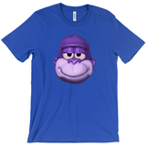 -Retro Y2K fashion hiphop streetwear purple swag high ape bonzi 420 great grape gorilla windows98 2000 internet meme spyware virus 1990s 90s funny stoner millennium icon bonzai viral Comfortable mens/unisex style Bella & Canvas t-shirt. Quality combed ring-spun cotton with a classic fit, crew neck & short sleeves. -Royal Blue-S-