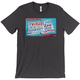 Toynbee Tile Shirt, Unisex Cryptic Street Art Mystery Conspiracy Shirt-High quality Toynbee Tile graphic tee. Mysterious TOYNBEE IDEA IN MOVIE 2001 RESURRECT DEAD ON PLANET JUPITER conspiracy street art. Super soft and comfortable unisex style tee (airlume cotton/cotton blend) with bright, bold graphic print. XS-4X Made-to-Order. Shipped from the USA. Unique unusual Arthur Toynbee Kubrick-Small (S)-Dark Grey-