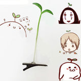 -Unique tiny synthetic bean sprout hair clips. Clips measure about 4cm and sprouts stand about 6cm tall.Free shipping from abroad. These typically arrive in 2-4 weeks to the USA. Tiny anime cosplay costume accessory kawaii cute weird unusual flora plant leaf seedling synthetic fake simulation-