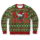 -Funny all-over-print unisex sweatshirt made of soft and comfortable cotton/polyester/spandex blend with brushed fleece interior. Each panel is individually printed, cut and sewn to ensure a flawless graphic that won't crack or peel. Mens womens Christmas pullover pug dog puppy xmas holiday pun joke humbug grinch-XS-