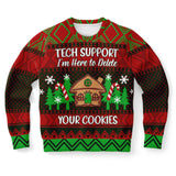 -Funny all-over-print unisex sweatshirt made of soft, comfortable cotton/polyester/spandex blend with brushed fleece interior. Each panel is individually printed, cut and sewn to ensure a flawless graphic that won't crack or peel. funny AOP computers IT on and off again mens womens ugly sweater christmas holiday jumper-XS-