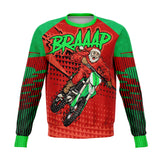 BRAAAP! Motorbike Santa Sweatshirt, Ugly Sweater All-Over-Print Jumper-Braap Braaap! Motorbike Santa AOP Ugly Sweater Christmas Jumper. This sweatshirt is crafted from a premium cotton, polyester and spandex blend for extreme softness. Free Shipping Worldwide. Motocross Biker Moto Holiday Motorsport Racing Sports Gift-