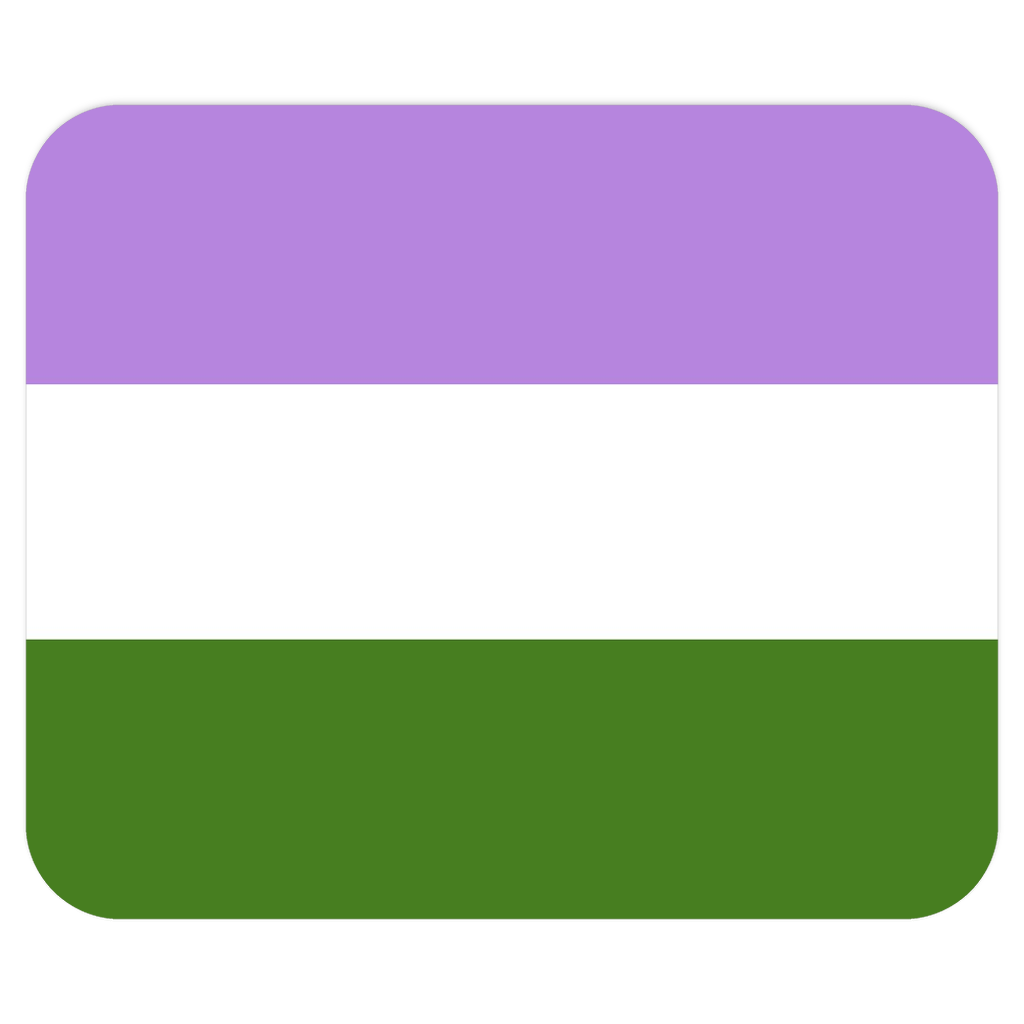 -Soft and comfortable 9x7 inch mousepad made from high density neoprene with a colorfast, stain resistant and easy to clean smooth fabric top layer. Genderqueer Pride LGBTQ LGBTQIA LGBTQX Gender Queer Non Binary Identity Equality-