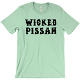 Funny WICKED PISSAH Tee, Mens/Unisex Adult Sizes, Shipped from the USA-Soft airlume cotton standard fit t-shirt with short sleeves and crew neck. - Boston Mass New England Massachusetts New Hampshire Rhode Island Maine Vermont Connecticut MA NH RI MN VT CT aweome regionalism saying slang townie chowda head masshole sox celtics bruins huskies revolution patriots black wolves fan smaht -M-Mint-