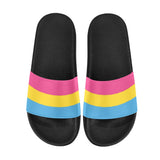 -High quality slip-on sandals constructed of lightweight, durable, soft and comfortable PVC. These sandals are made-to-order. Free shipping from abroad. LGBTQ LGBTQIA LGBTX Pansexual Pride Equality Flip Flops Footwear Shoes Summer Pan Beach Fashion Rights Equality March Parade Protest unisex nonbinary mens women youth -EU 36 / US 5M 6W-