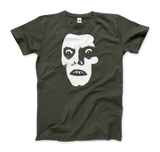 THE EXORCIST Captain Howdy Pazuzu Demon Graphic Tee-Super soft and smooth 100% ringspun combed cotton tee, preshrunk with shoulder to shoulder taping, seamless collar and double needle hems. High quality colorfast, fade resistant print. Free shipping worldwide from the USA.-Men (Unisex)-City Green-S-
