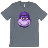 -Retro Y2K fashion hiphop streetwear purple swag high ape bonzi 420 great grape gorilla windows98 2000 internet meme spyware virus nineties funny stoner millennium icon Comfortable and durable mens/unisex style Bella & Canvas t-shirt. Quality combed ring-spun cotton with a classic fit, crew neck and short sleeves. -Steel Blue-S-