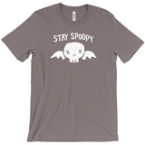 -Stay Spoopy winged skull graphic tee. High quality printing on soft Bella Canvas Canvas shirt. These shirts are made-to-order and typically ship in 2-4 business days from within the USA. Funny kowai cute halloween goth gothic spoopy spooky girl boy mens womens unisex t-shirt -Asphalt-XS-