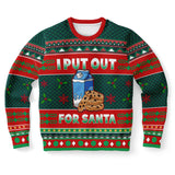 -Funny all-over-print unisex sweatshirt made of soft and comfortable cotton/polyester/spandex blend material with brushed fleece interior! Each panel is individually printed, cut and sewn to ensure a flawless graphic that won't crack or peel. Mens womens Christmas adult sexual humor xmas joke AOP pullover jumper.-XS-